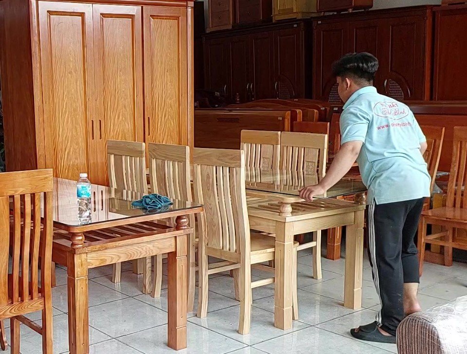Bộ bàn ăn gỗ sồi 6 ghế MS 3098