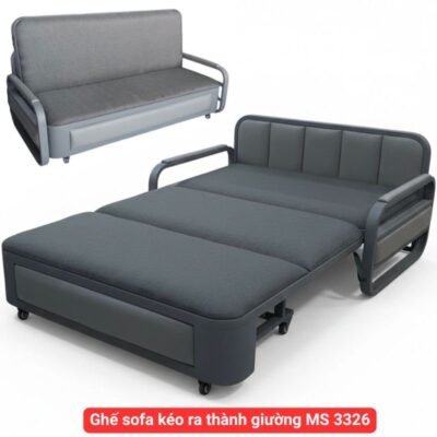 Ghế sofa kéo ra thành giường thông minh | kích thước 1m2 MS 3326