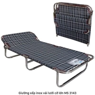 Giường xếp inox vải lưới cỡ lớn MS 3143 | GIAO HỎA TỐC TPHCM