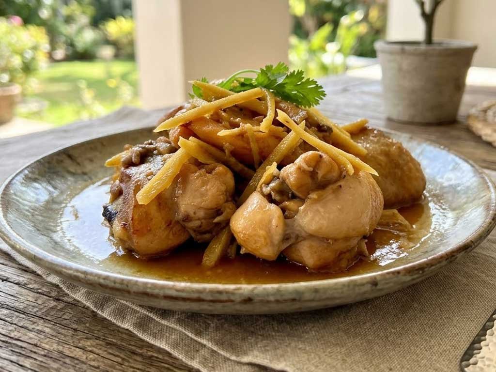 Vịt kho gừng nghệ tươi thơm ngon, đậm đà vị quê