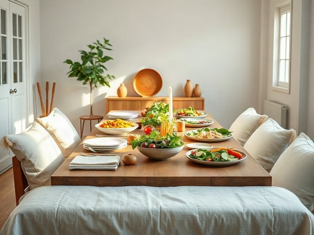 Bàn tiệc chay đẹp mắt với nhiều món ăn sắc màu