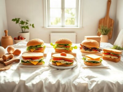 Bánh mì sandwich đa dạng cho bữa sáng gia đình