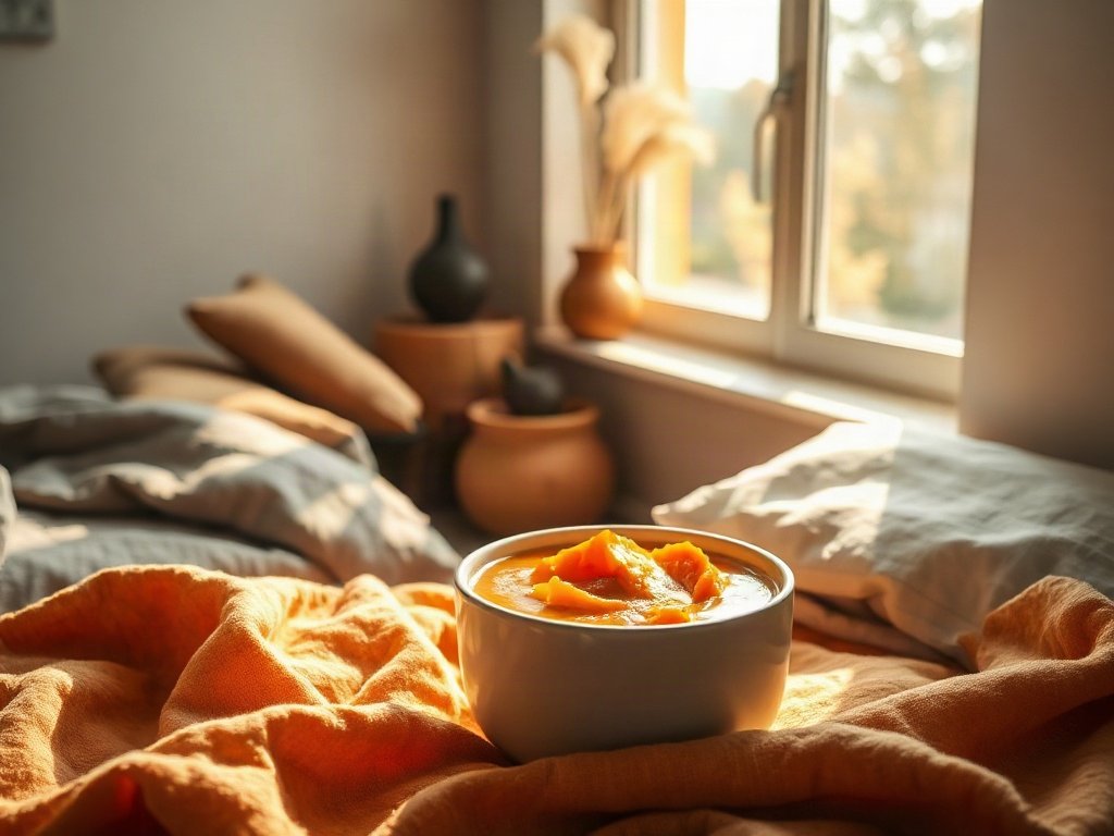 Bát canh khoai mỡ nghiền ấm