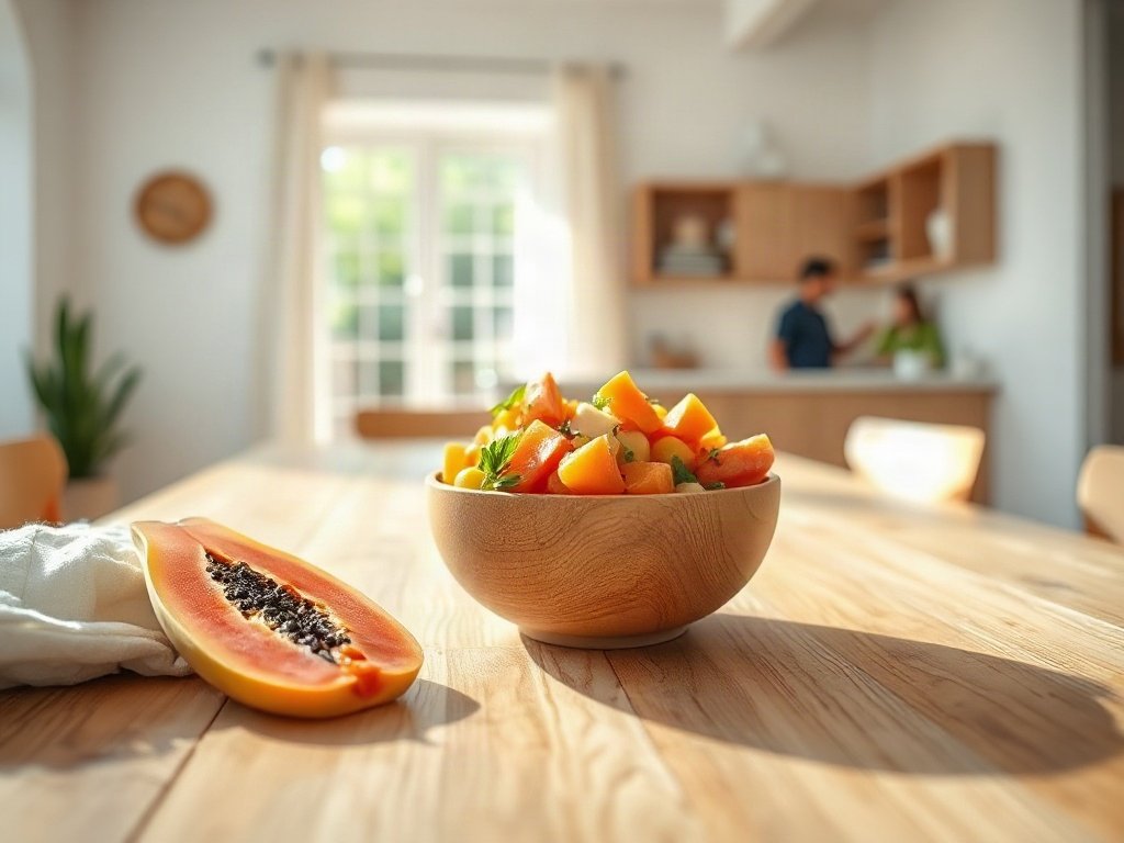 Bát gỏi đu đủ màu sắc