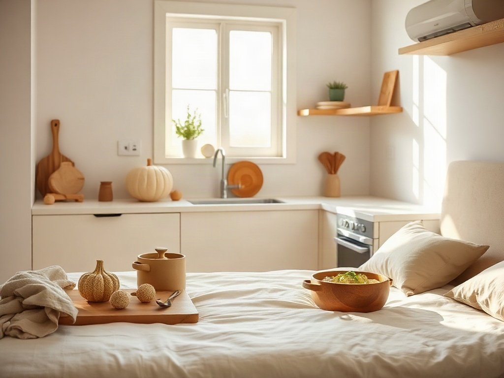 Bếp hiện đại cho canh bí đao