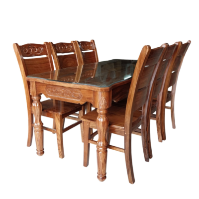 Alternative view of Bộ bàn ghế ăn gỗ hương xám tự nhiên MS 3205