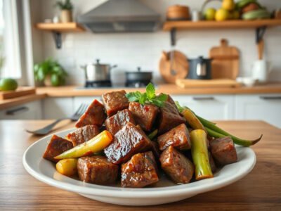 Bò lúc lắc khoai tây chiên thơm ngon