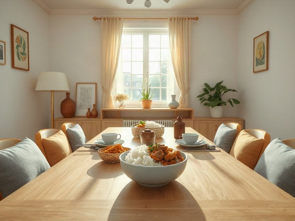 Bữa cơm gia đình với thịt kho tàu miền Nam
