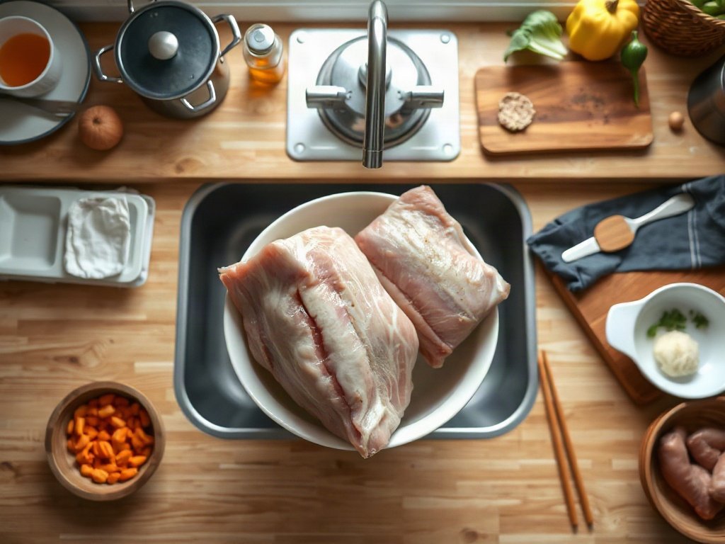 Bước 1: Rửa sạch thịt lợn và sơ chế - món ngon từ thịt lợn