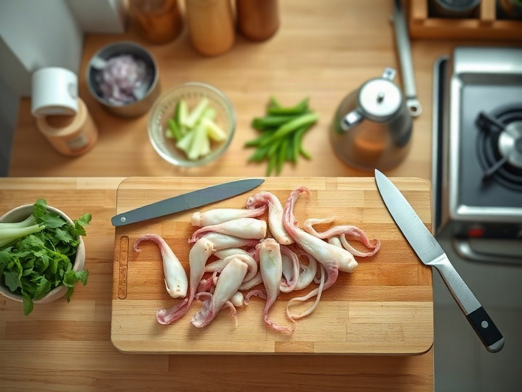 Bước 1: Sơ chế mực ống - mực ống làm món gì ngon