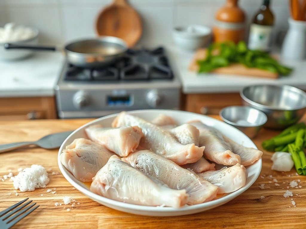 Bước 1: ướp cá trê với muối và mắm - cách làm cá trê kho