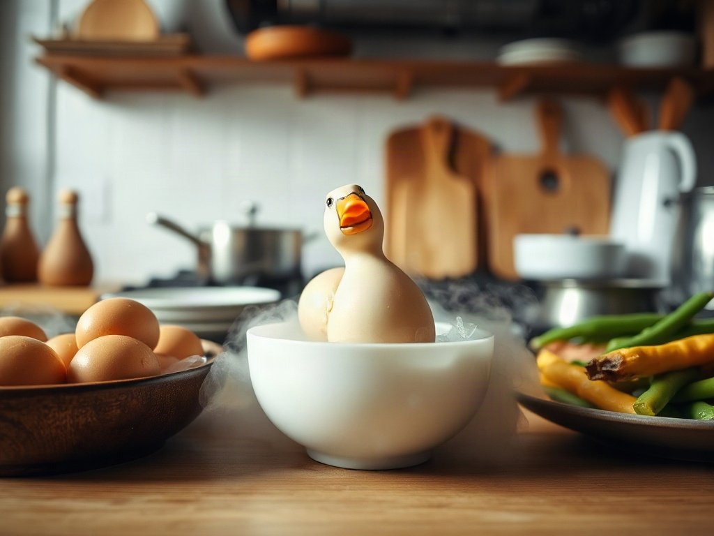 Bước 2: sơ chế trứng vịt, luộc và bóc vỏ