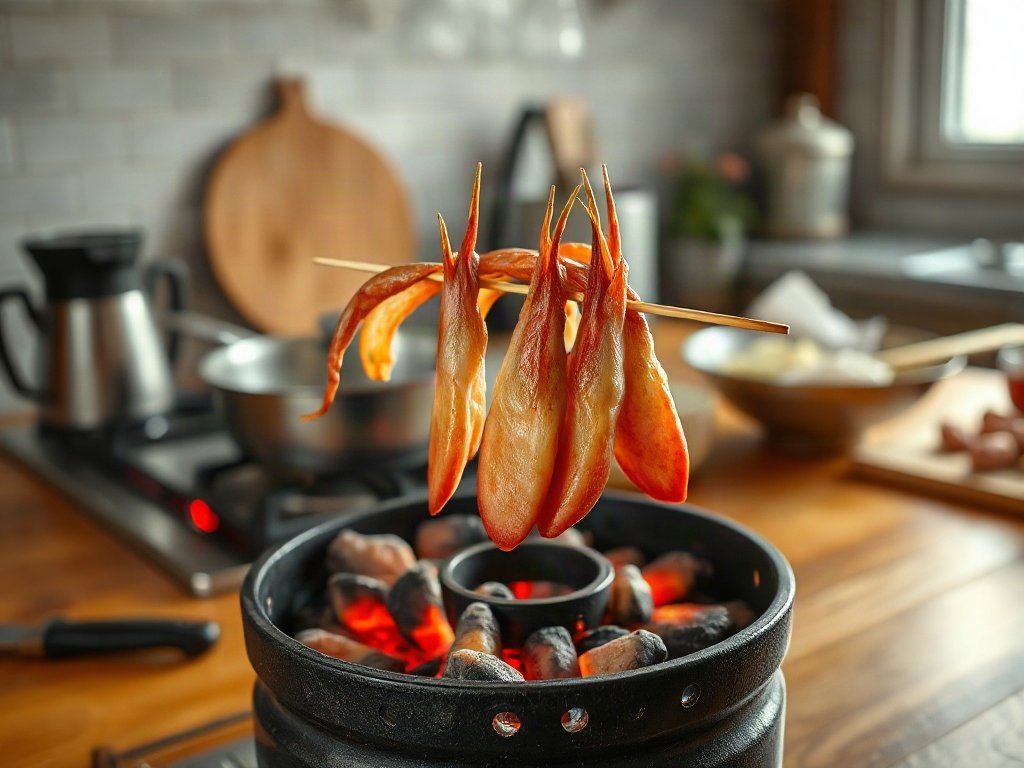 Bước 4: chuẩn bị bếp than, đốt than đỏ hồng - bếp than hoa