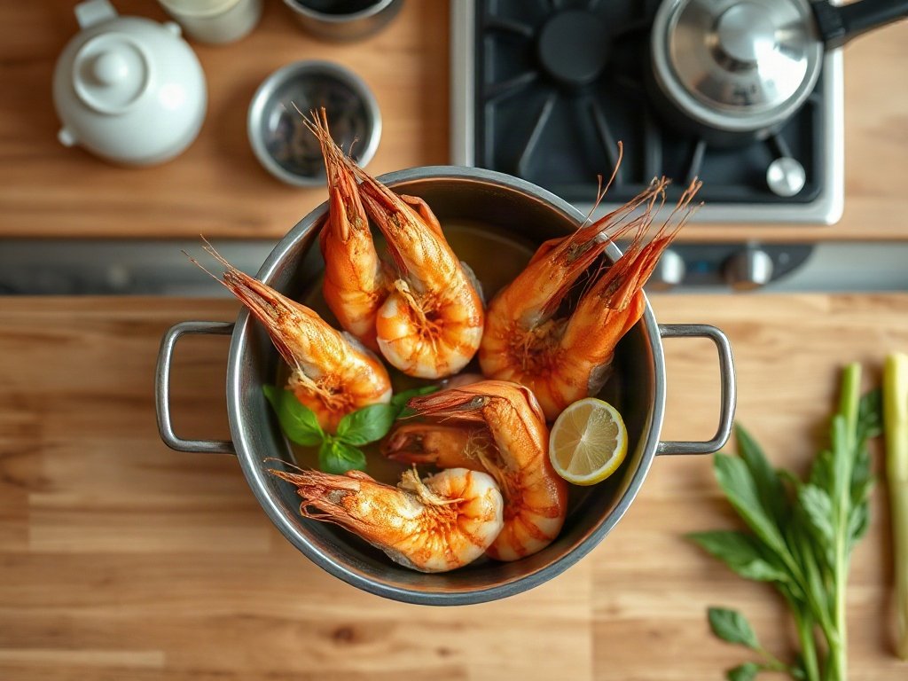 Bước 6: Đặt tôm lên sả, gia vị sẵn sàng
