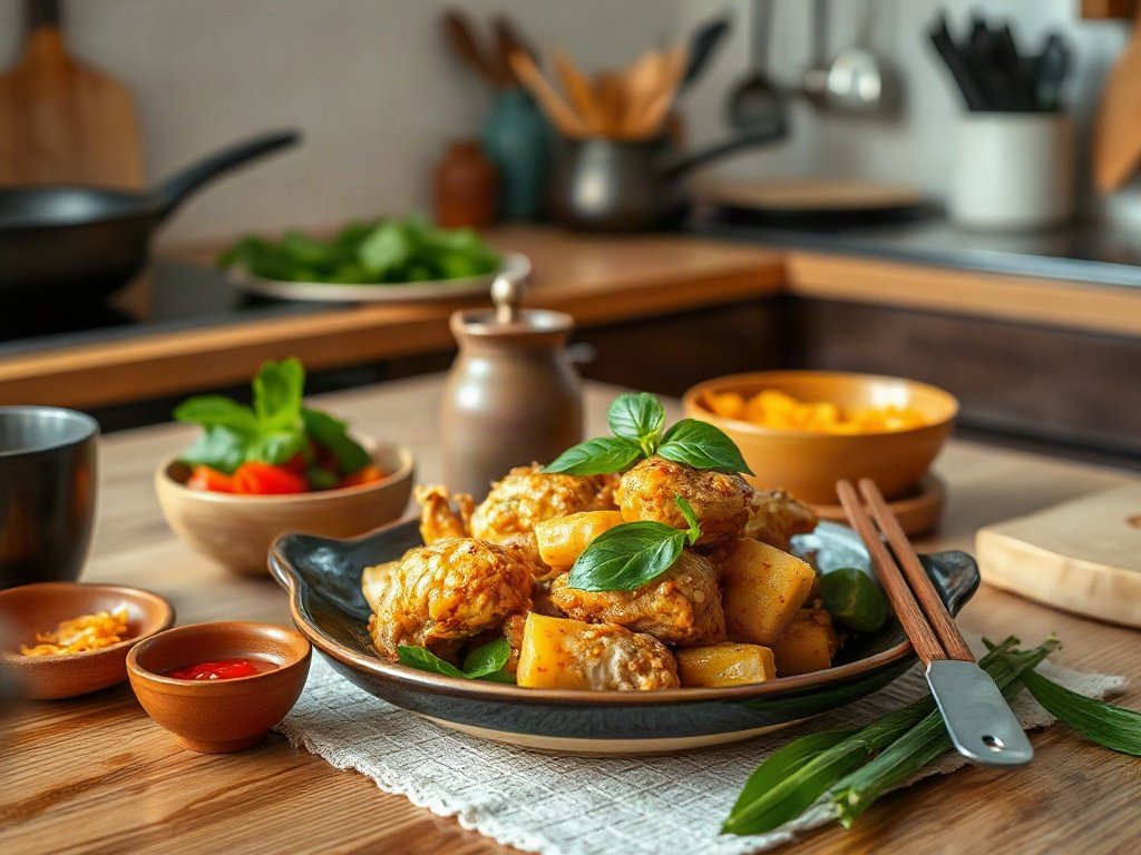 Bước 6: Gà chín mềm, phục vụ với muối tiêu chanh