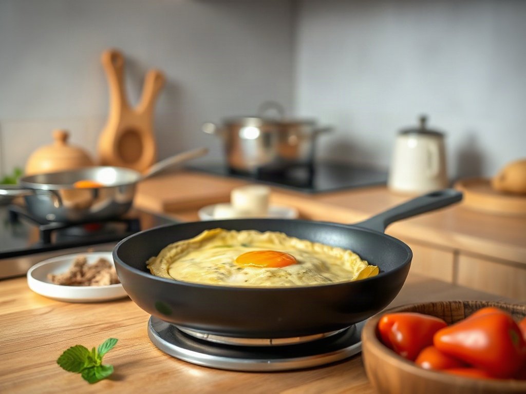 Bước 6: Nấu trứng cho đến khi chín vàng - cách làm trứng xốp