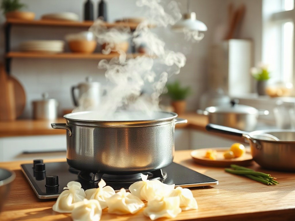 Bước 8: hấp trứng cách thủy - trứng hấp thịt băm nấm hương