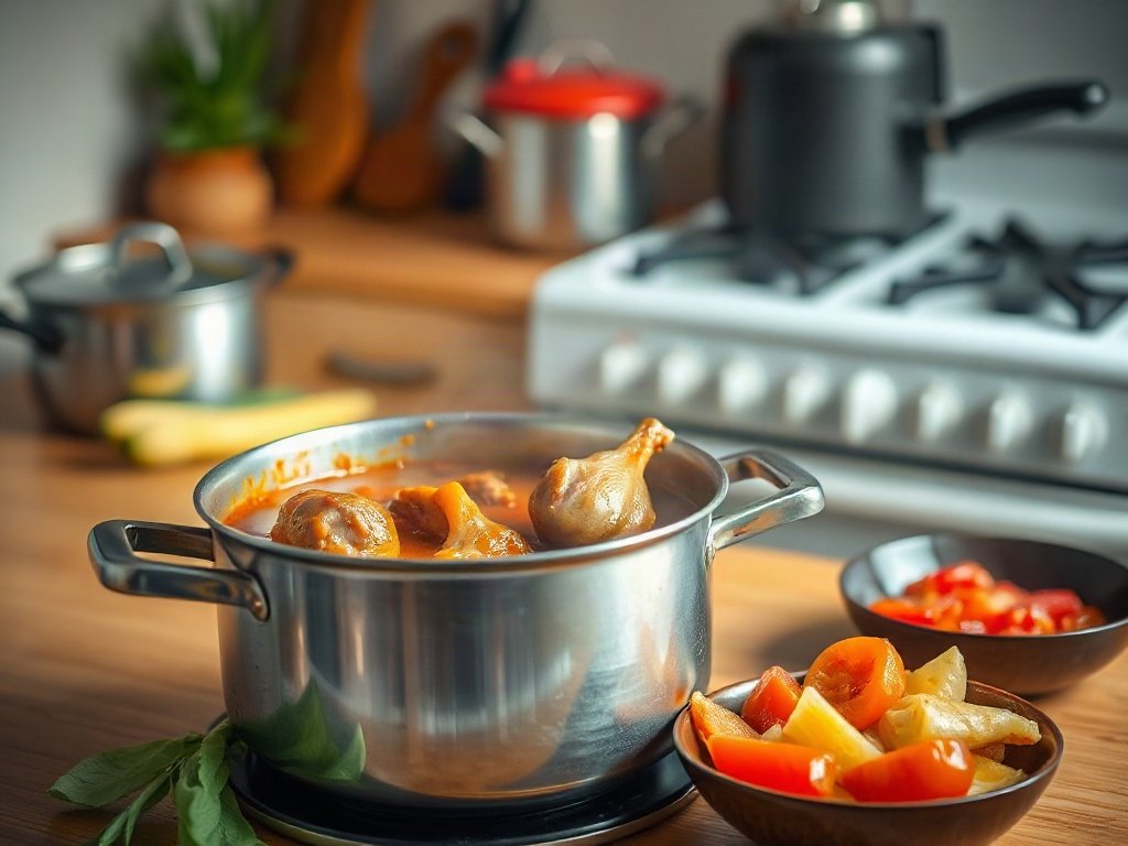 Bước 9: canh sự chín mềm của món kho - vịt kho gừng nghệ
