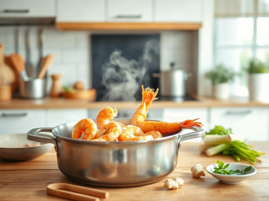 Bước 9: Hơi món tôm sú tỏa ra thơm nức