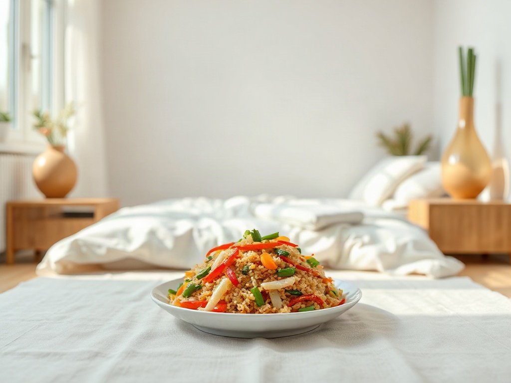 Cơm chiên chay rau củ sặc sỡ