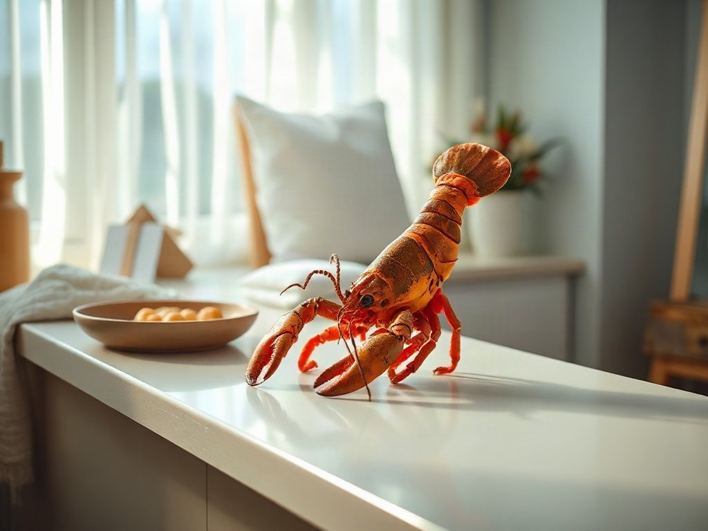 Đầu bếp chế biến tôm hùm luộc tươi