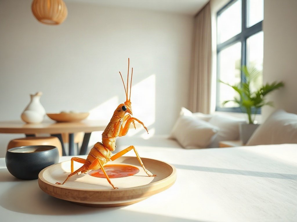 Đĩa tôm tít và nước chấm cay kiểu Á