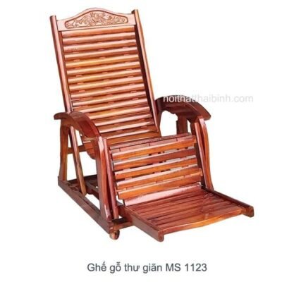 Ghế gỗ thư giãn gỗ tràm bông vàng | MS 1123