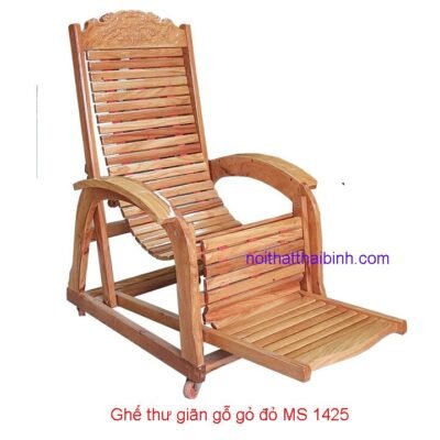 Ghế thư giãn gỗ gõ đỏ MS 1425
