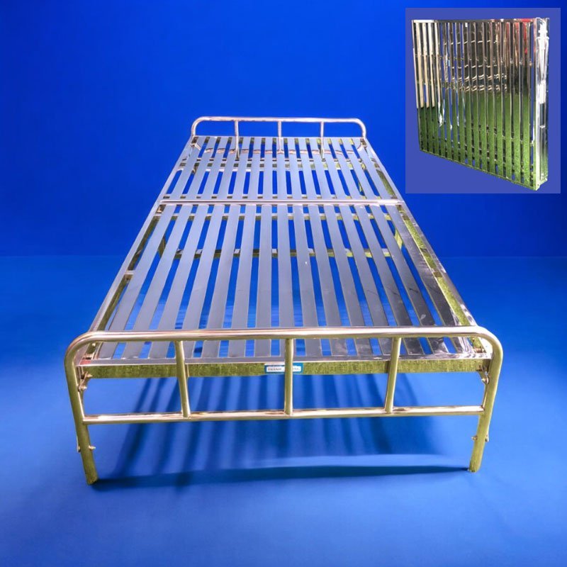Giường xếp inox | Kích thước 0m8 MS 3208 - Ảnh 2