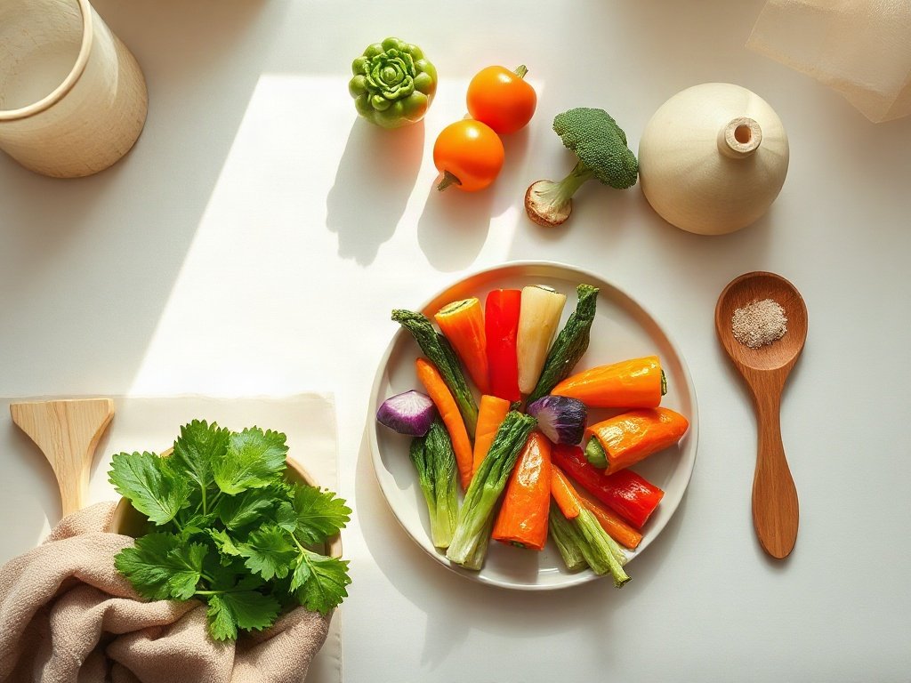 Gỏi cuốn chay đầy màu sắc