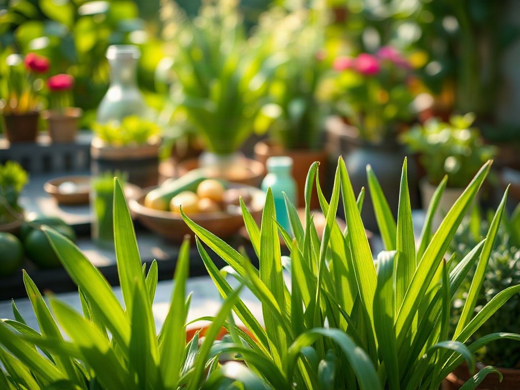 Hành lá thu hoạch tại vườn nhà