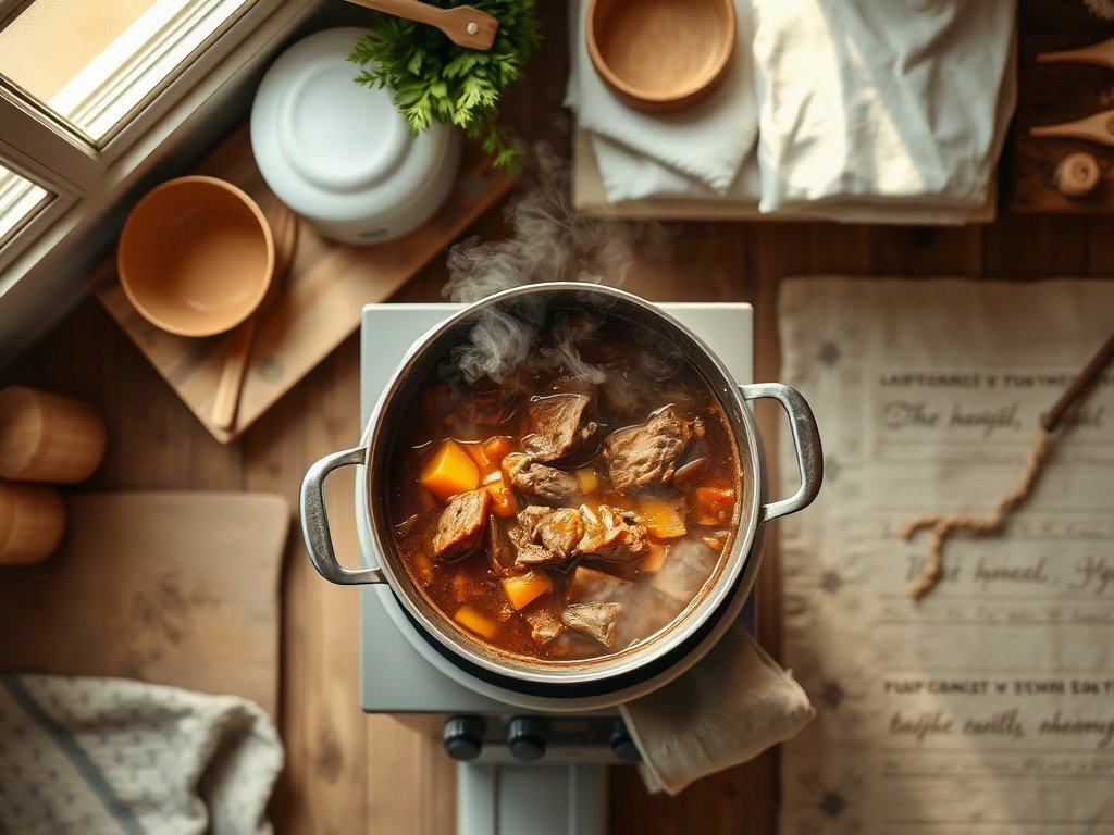 Kho bò với lửa nhỏ đến mềm