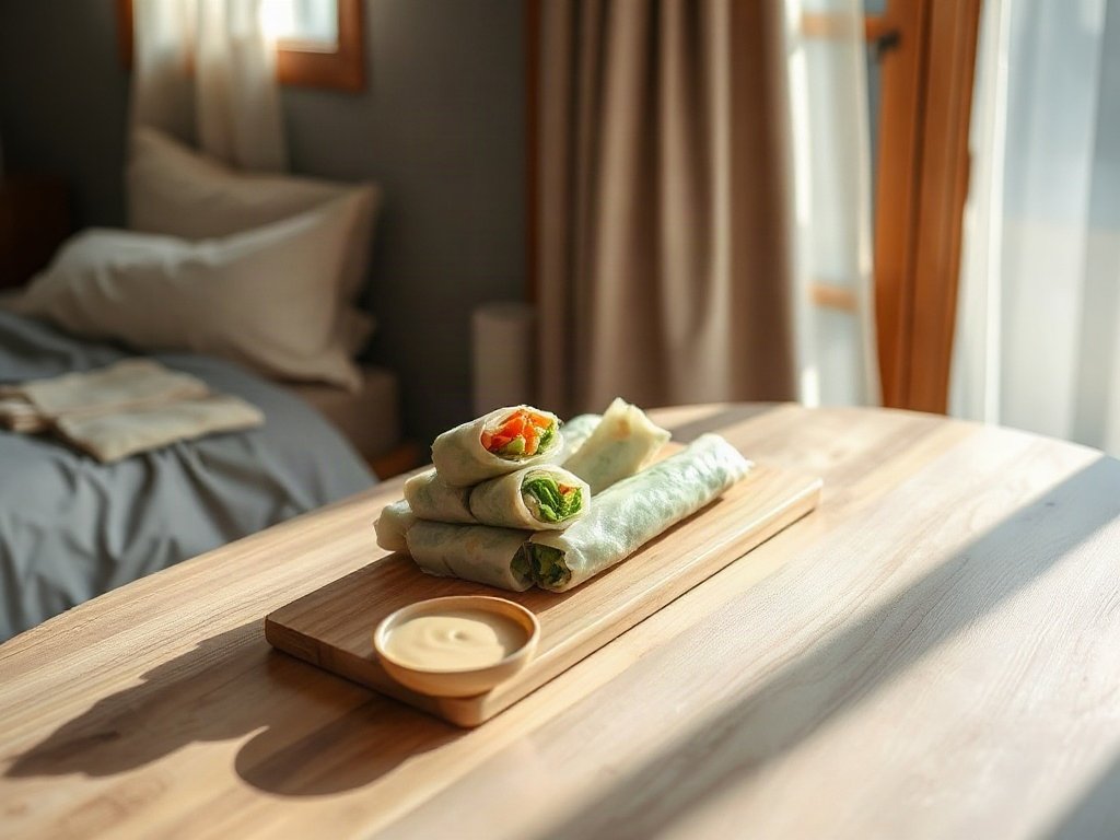 Nem chay và nước chấm hấp dẫn