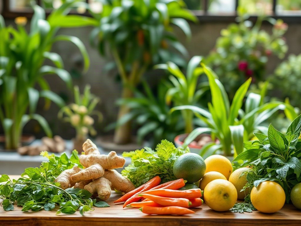 Nghệ và gừng tươi trong vườn nhà