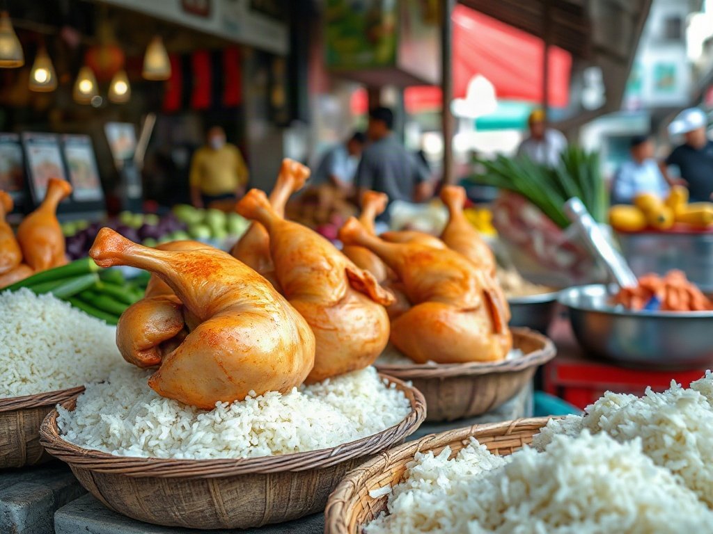 Nguyên liệu chính cho gà bó xôi tại chợ