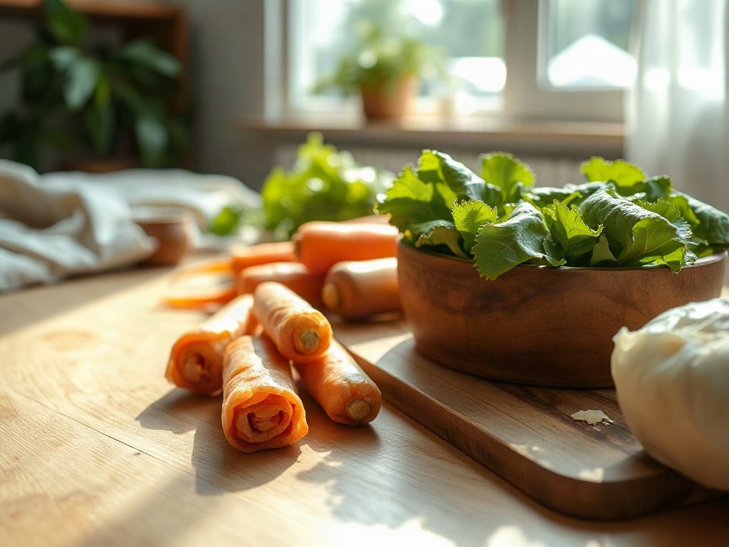 Nguyên liệu làm nem chay từ rau củ
