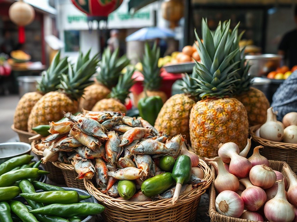 Nguyên liệu mực nang tại chợ