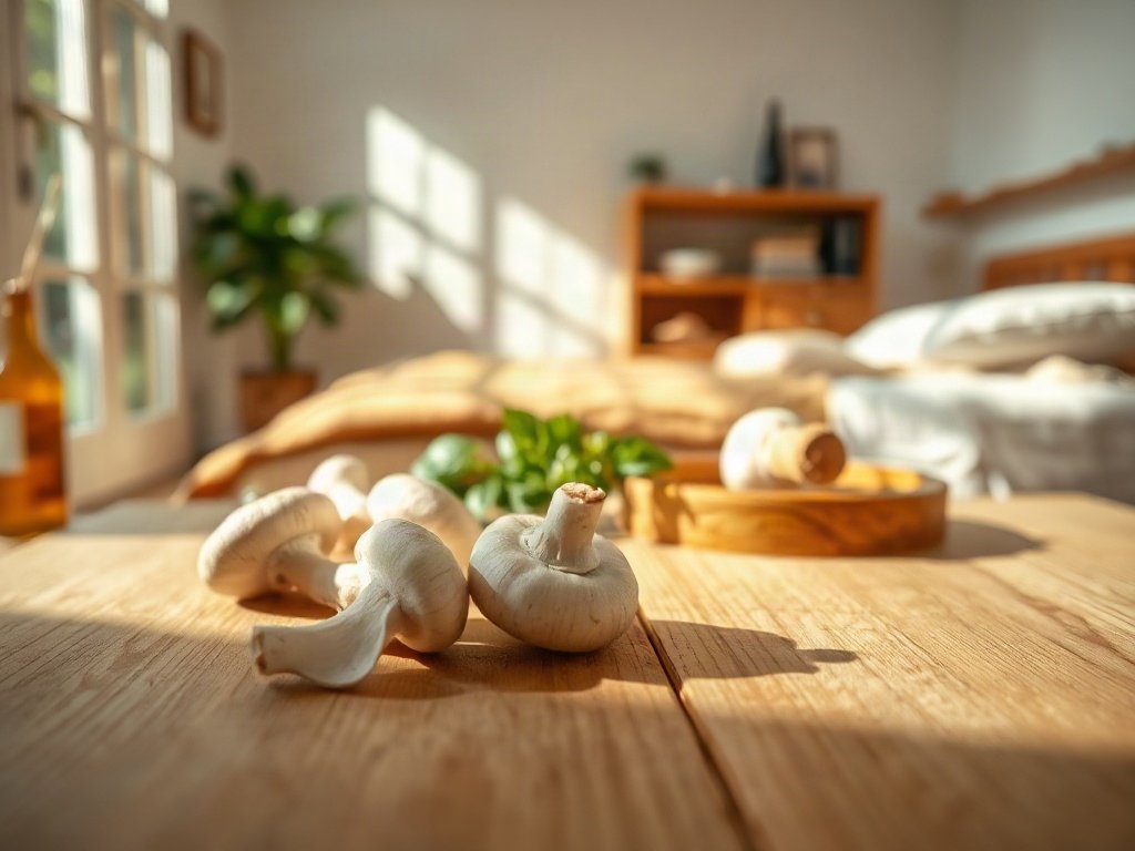 Nguyên liệu nấm và gà tươi
