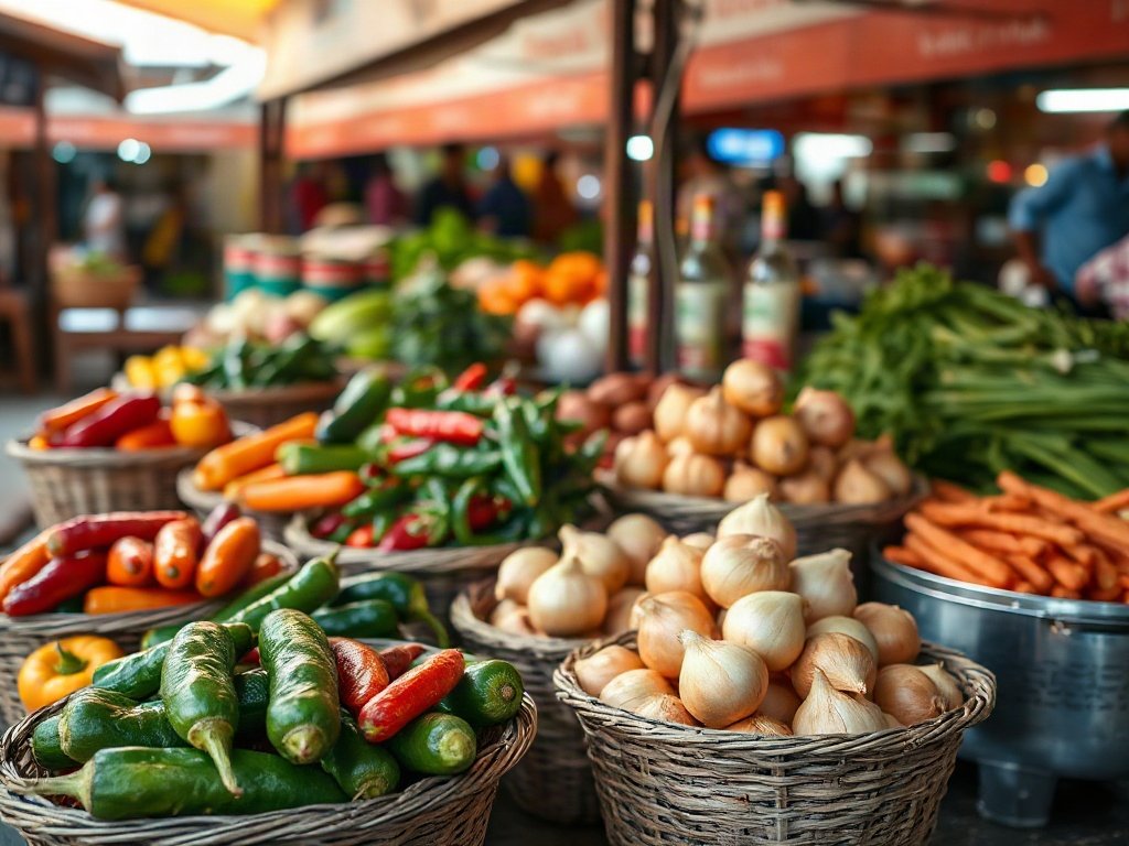 Nguyên liệu rau củ tươi tại chợ