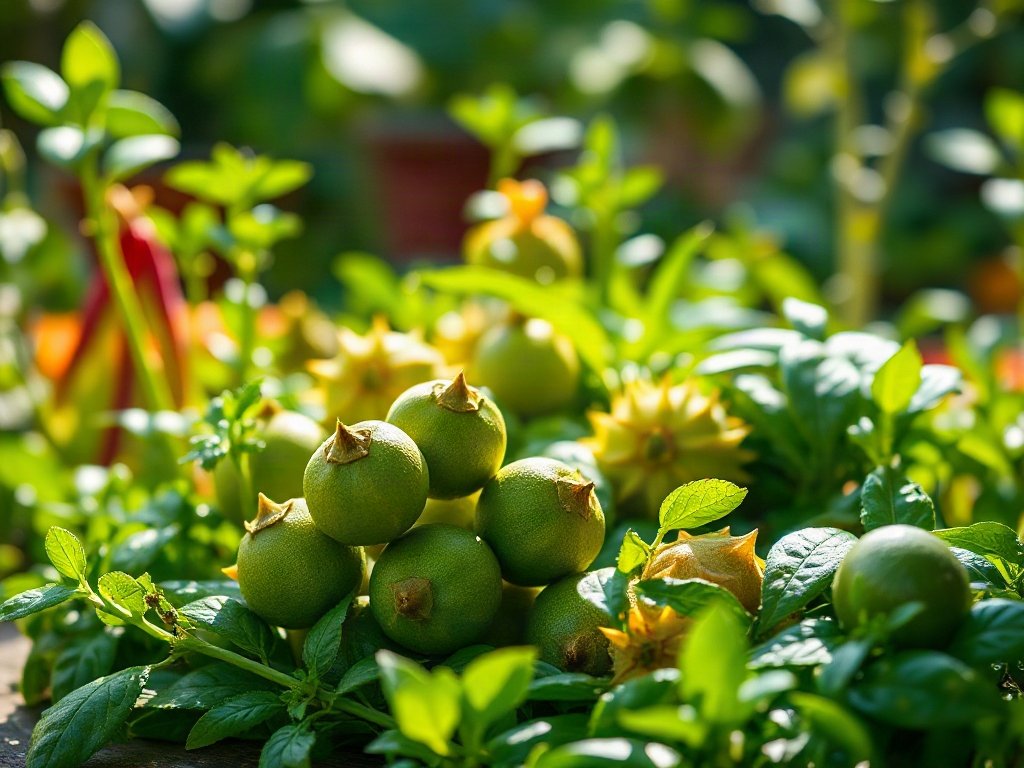 Nguyên liệu từ vườn: khế và rau thơm