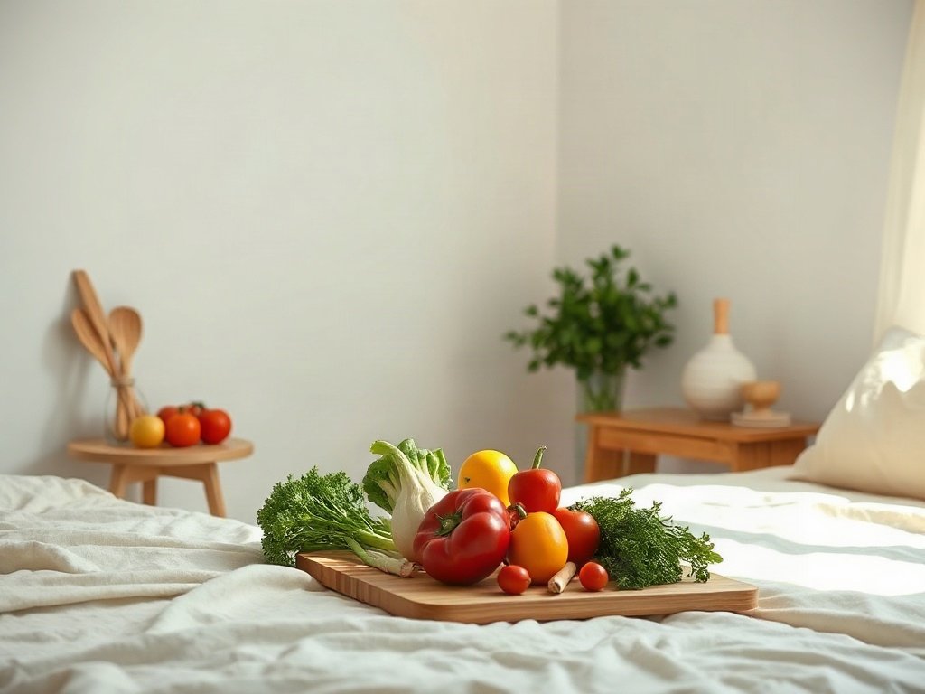 rau củ tươi chuẩn bị cho món súp