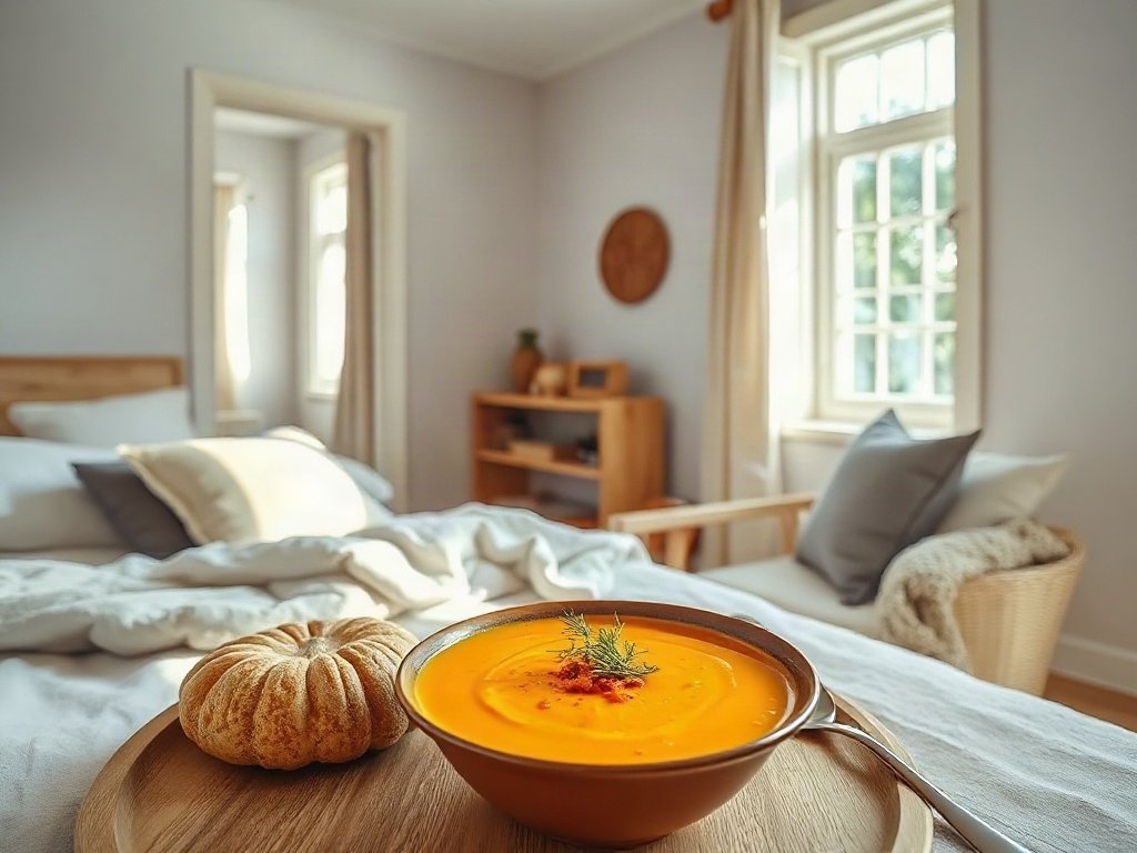 Súp bí đỏ kiểu Âu với trang trí đẹp mắt