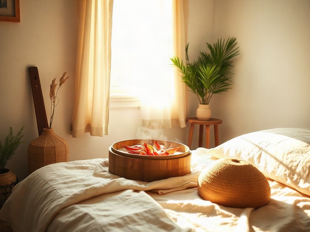 Tôm hấp dừa trong xửng tre