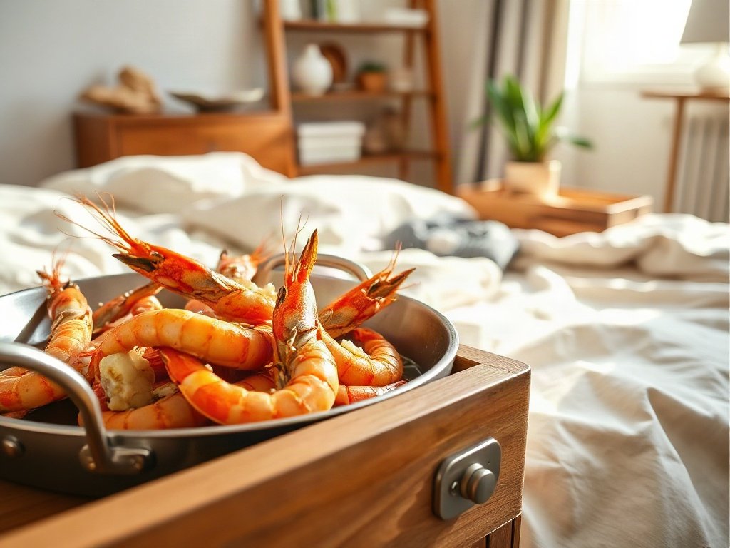 Tôm sú xào bơ tỏi trên chảo