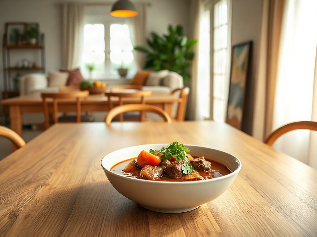Trình bày món bò kho đẹp mắt