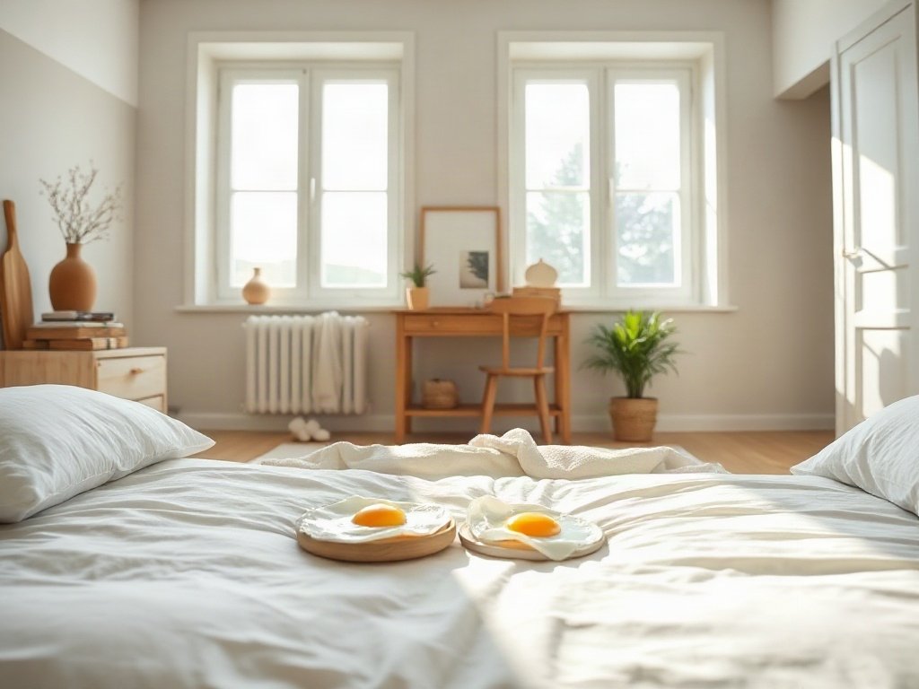 Trứng ốp la chín tới đẹp mắt